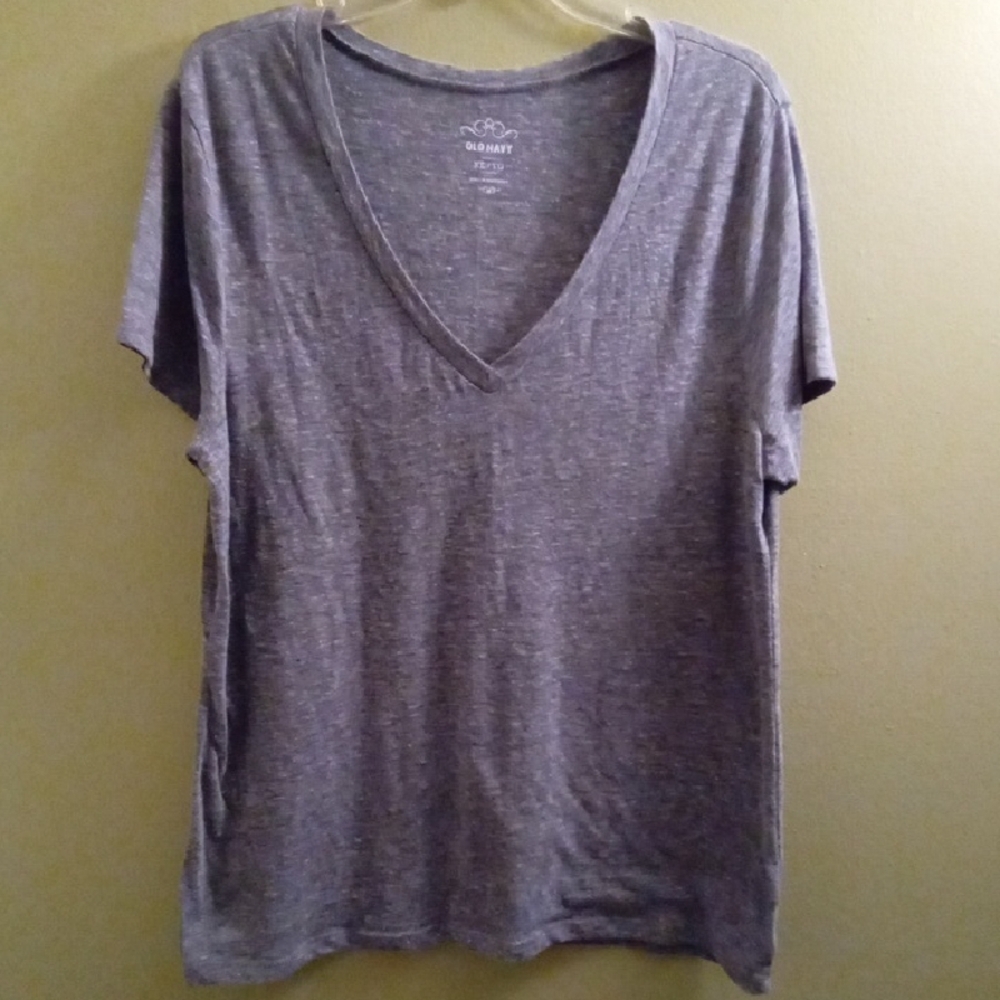 Womans XL Old Navy Gray Short Sleeve Relaxed Tee Lightweight